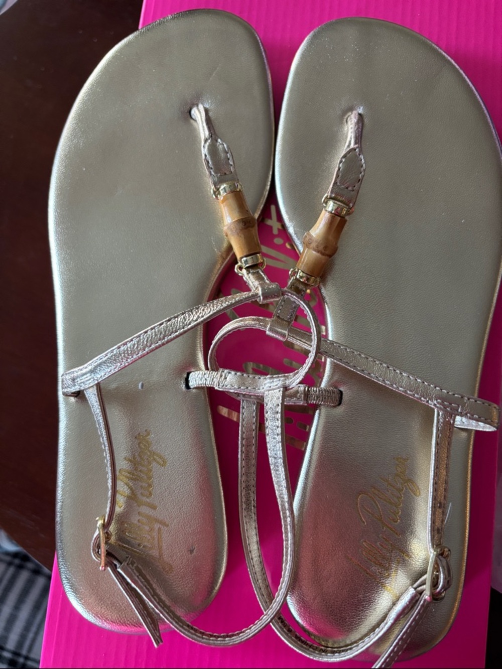 Lilly Pulitzer Leena Sandal in Gold Metallic - Picture 6 of 9